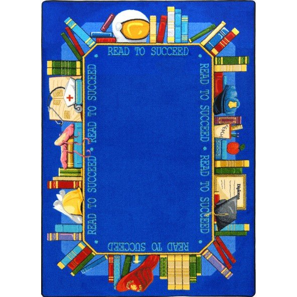 Read to Succeed Kid Essentials Collection Area Rug for Classrooms and Schools Libraries by Joy Carpets - SchoolOutlet