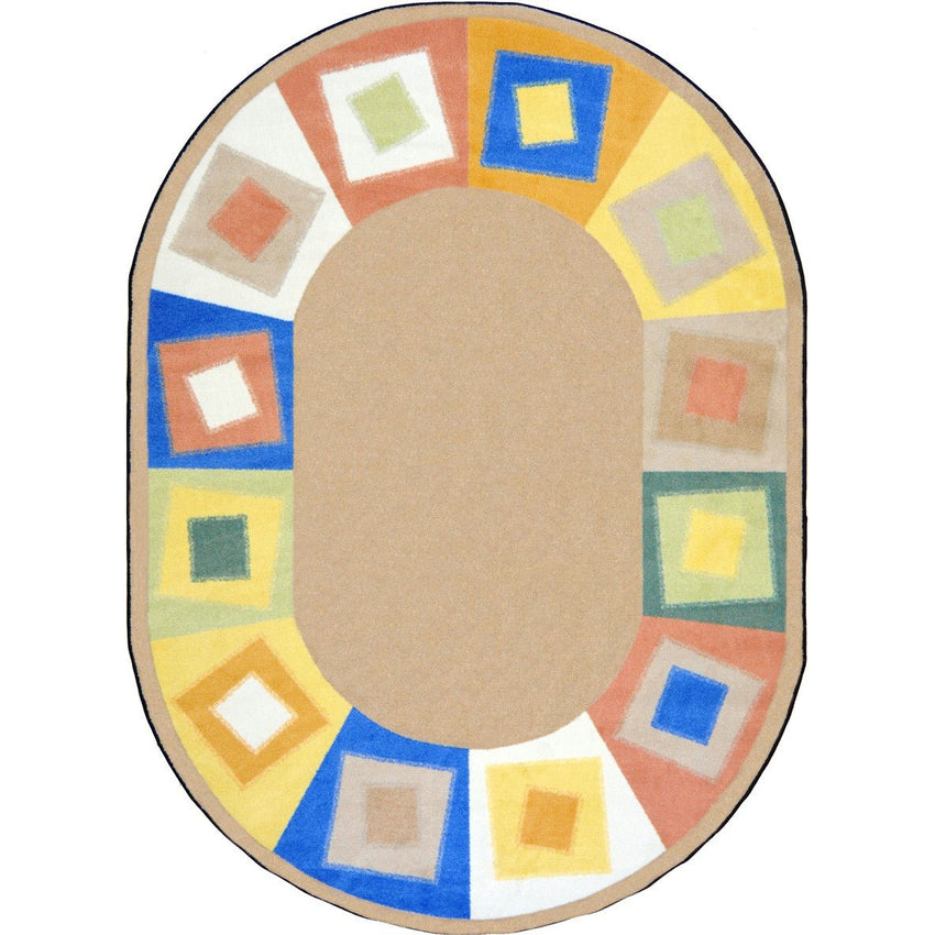 Off Balance Kid Essentials Collection Area Rug for Classrooms and Schools Libraries by Joy Carpets - SchoolOutlet