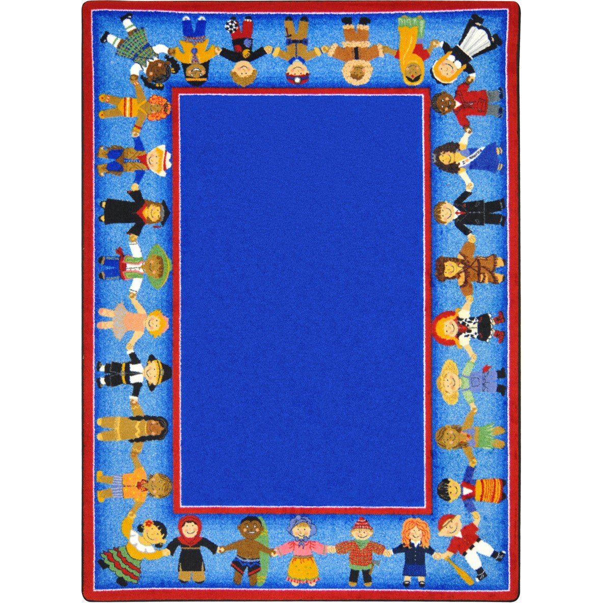 Children of Many Cultures Kid Essentials Collection Area Rug for Classrooms and Schools Libraries by Joy Carpets - SchoolOutlet