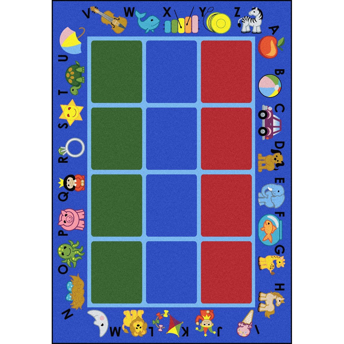 Alphabet Phonics Kid Essentials Collection Area Rug for Classrooms and Schools Libraries by Joy Carpets - SchoolOutlet