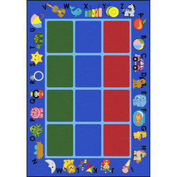 Alphabet Phonics Kid Essentials Collection Area Rug for Classrooms and Schools Libraries by Joy Carpets