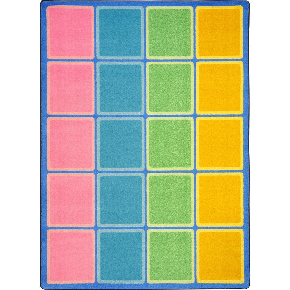 Blocks Abound Kid Essentials Collection Area Rug for Classrooms and Schools Libraries by Joy Carpets - SchoolOutlet