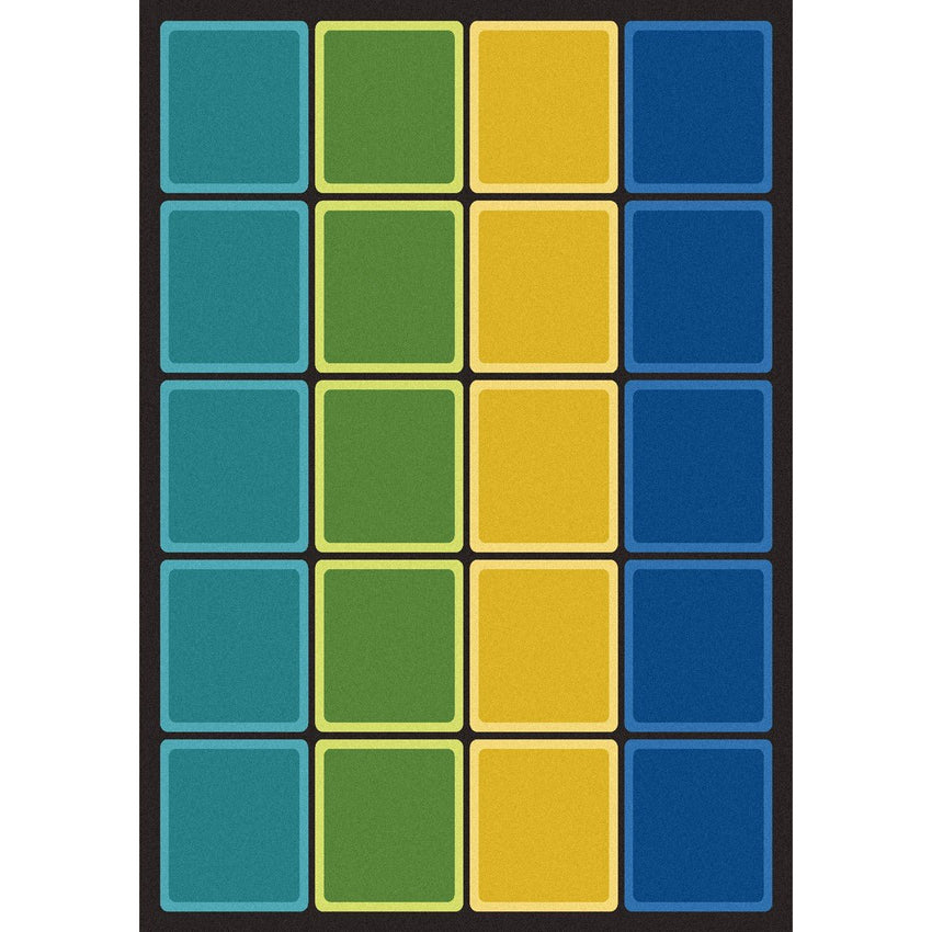 Blocks Abound Kid Essentials Collection Area Rug for Classrooms and Schools Libraries by Joy Carpets - SchoolOutlet