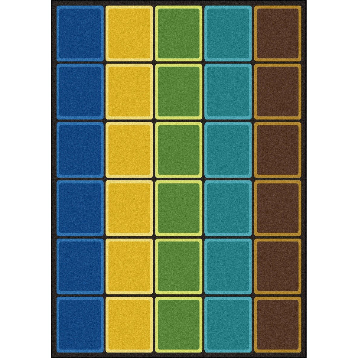 Blocks Abound Kid Essentials Collection Area Rug for Classrooms and Schools Libraries by Joy Carpets - SchoolOutlet