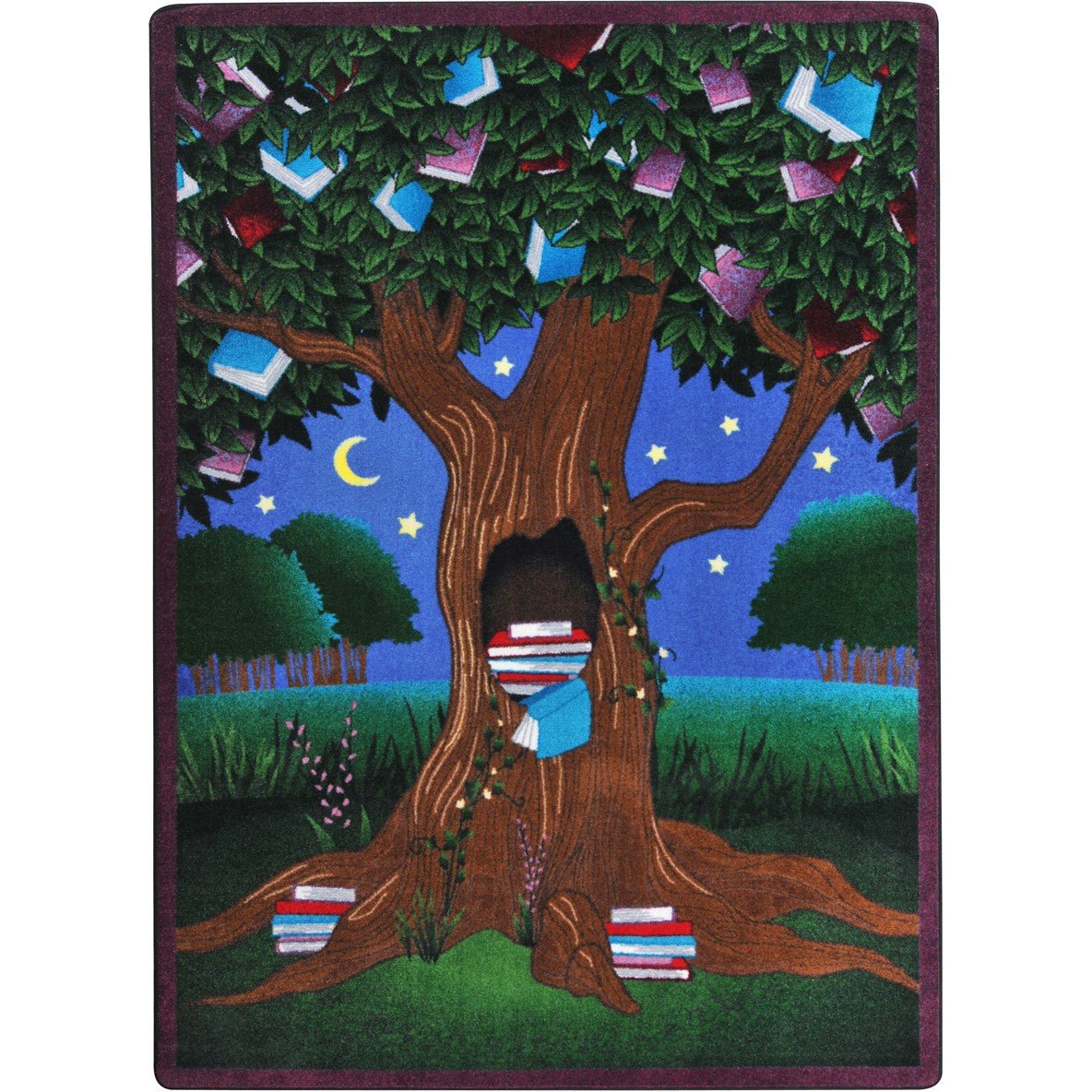 Library Rugs Read Return Repeat Rug Reading Tree Kid Essentials Collection Area Rug for Classrooms and ...