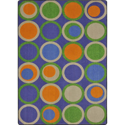 Circle Back Kid Essentials Collection Area Rug for Classrooms and Schools Libraries by Joy Carpets
