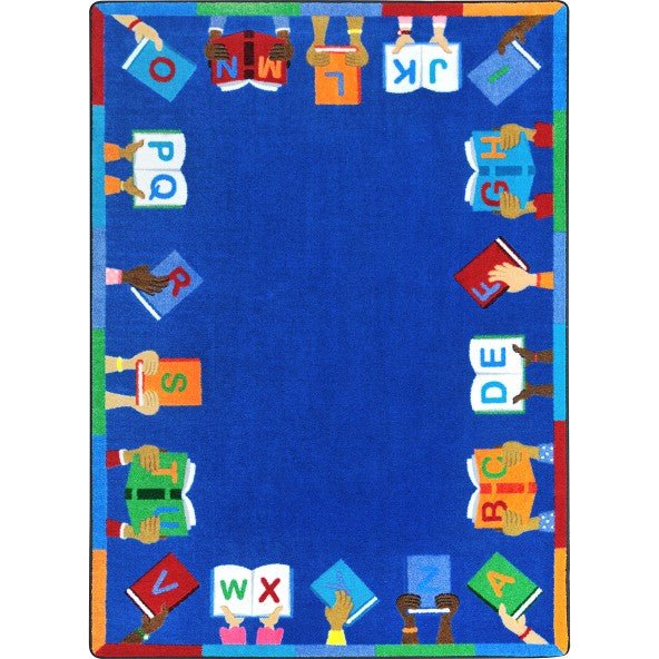 Joy Carpets Rectangle Alphabet Area Rug for Classrooms & Libraries ...