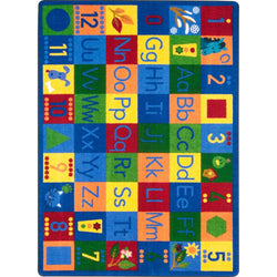 Around the Block II Kid Essentials Collection Area Rug for Classrooms and Schools Libraries by Joy Carpets