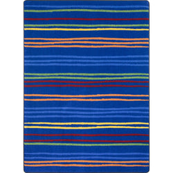 All Lined Up Kid Essentials Collection Area Rug for Classrooms and Schools Libraries by Joy Carpets