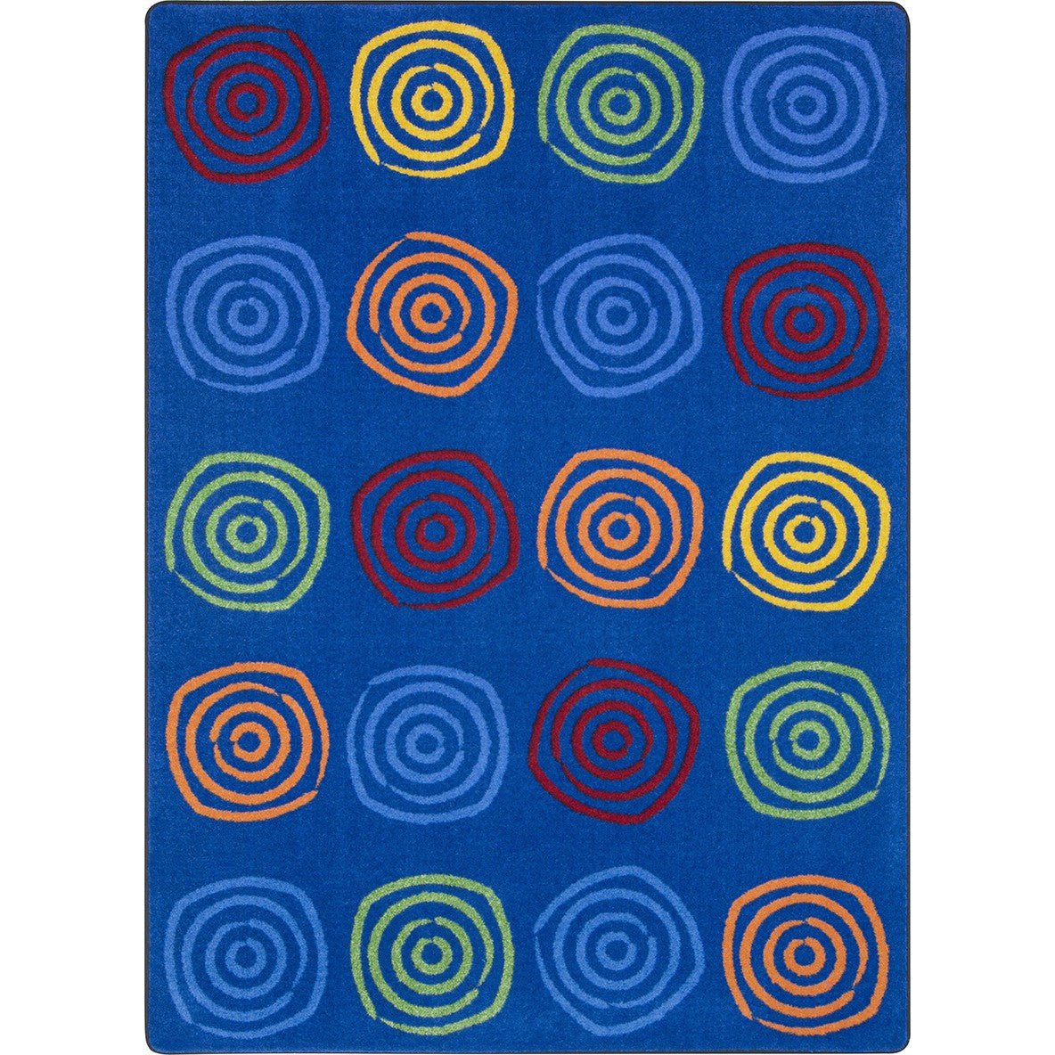 Simply Swirls Kid Essentials Collection Area Rug for Classrooms and Schools Libraries by Joy Carpets - SchoolOutlet