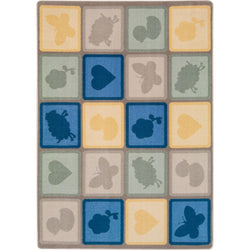 Cuddly Creatures Kid Essentials Collection Area Rug for Classrooms and Schools Libraries by Joy Carpets