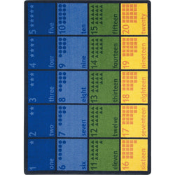 Count with Me Kid Essentials Collection Area Rug for Classrooms and Schools Libraries by Joy Carpets