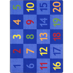 Time to Count Kid Essentials Collection Area Rug for Classrooms and Schools Libraries by Joy Carpets