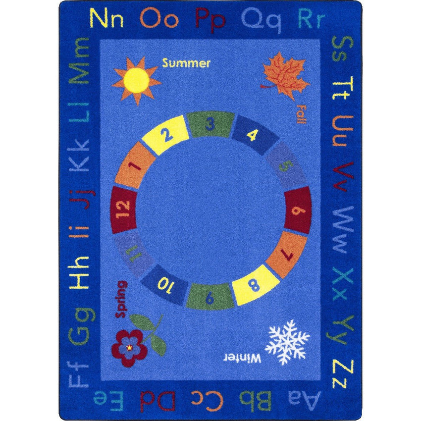 Learn Through the Seasons Kid Essentials Collection Area Rug for Classrooms and Schools Libraries by Joy Carpets - SchoolOutlet
