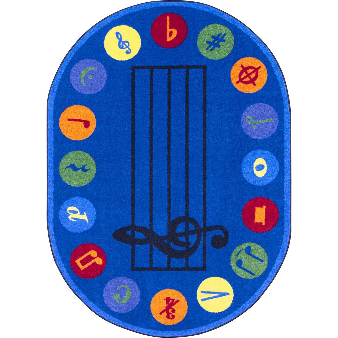 Take Note Kid Essentials Collection Area Rug for Classrooms and Schools Libraries by Joy Carpets - SchoolOutlet