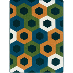 Hexed Kid Essentials Collection Area Rug for Classrooms and Schools Libraries by Joy Carpets