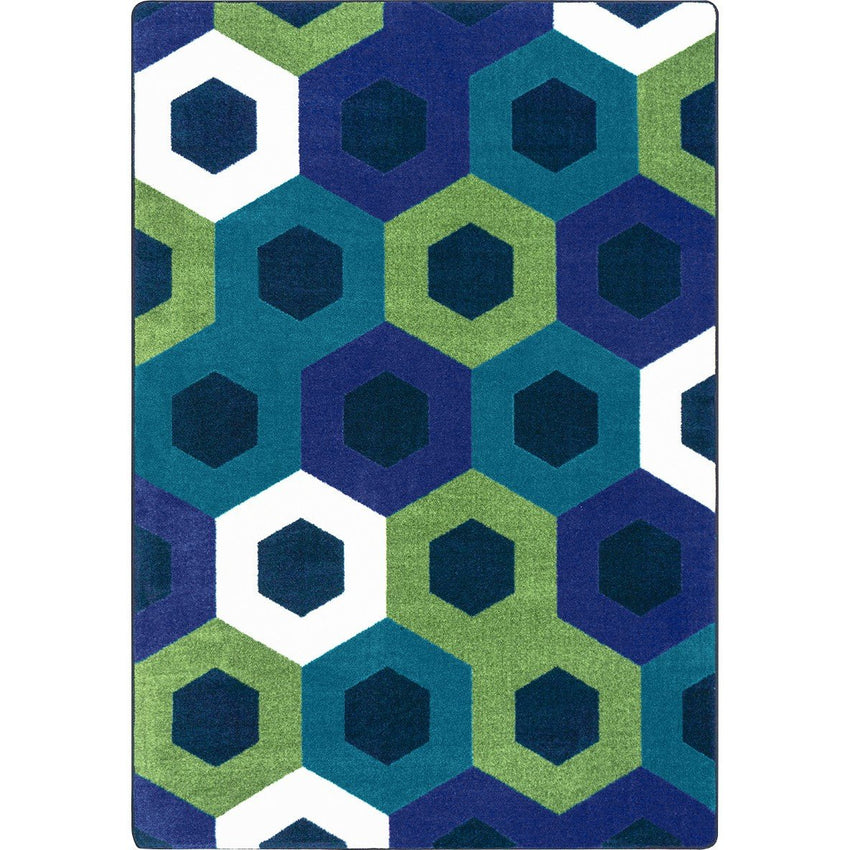 Hexed Kid Essentials Collection Area Rug for Classrooms and Schools Libraries by Joy Carpets - SchoolOutlet