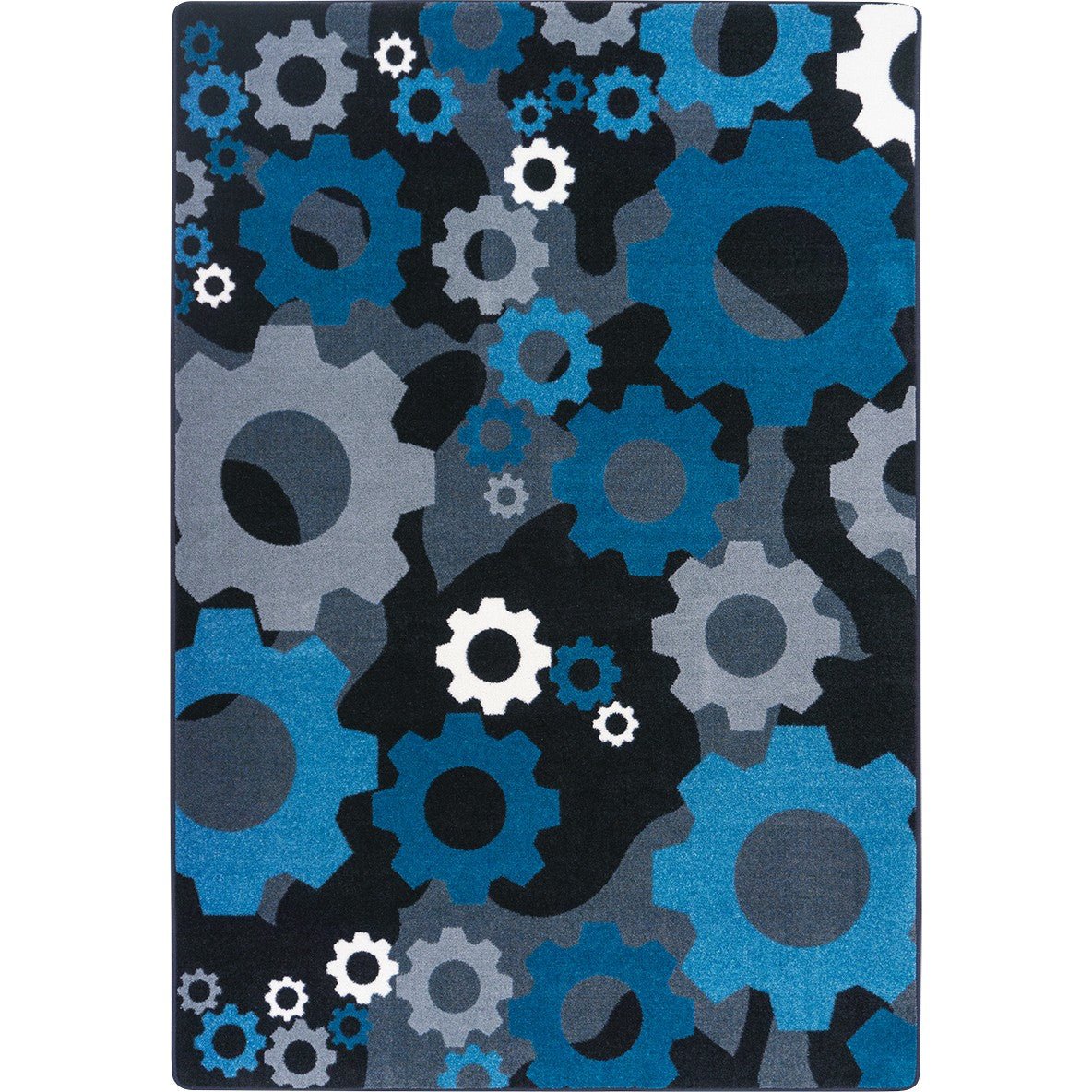 Shifting Gears Kid Essentials Collection Area Rug for Classrooms and Schools Libraries by Joy Carpets - SchoolOutlet
