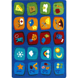 Discovery Blocks Kid Essentials Collection Area Rug for Classrooms and Schools Libraries by Joy Carpets