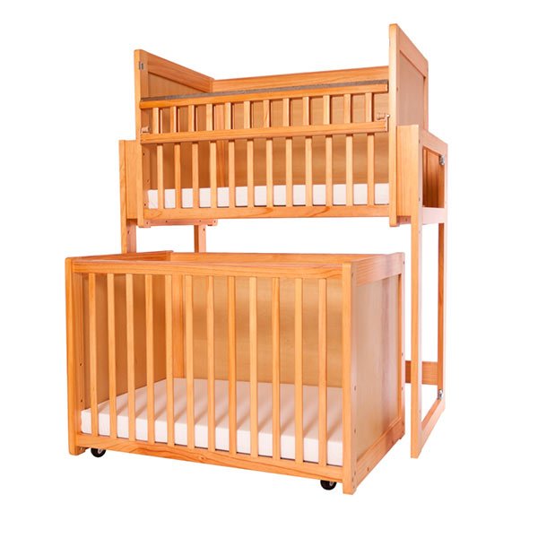 L.A. Baby Modular Crib System - Double Crib - Solid End Panels - SchoolOutlet