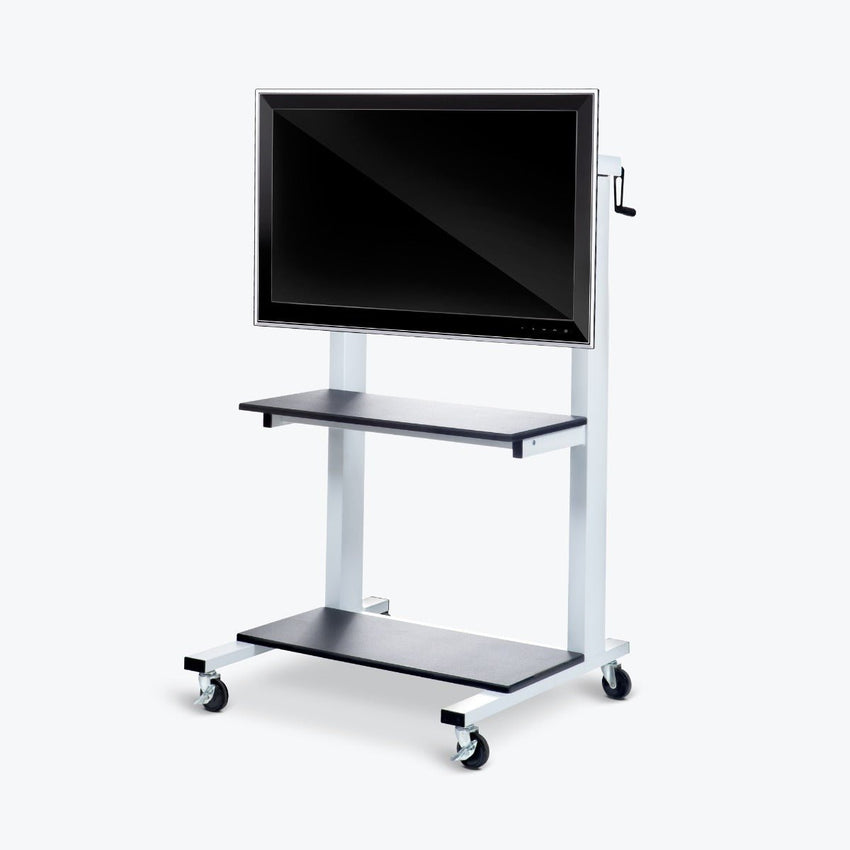Luxor CLCD Crank Adjustable Flat Panel TV Cart - SchoolOutlet