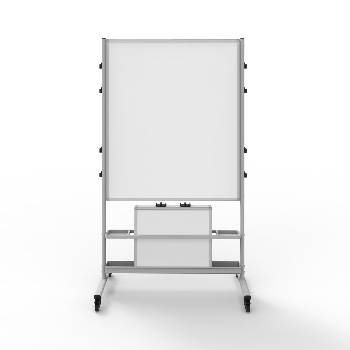 82"W x 76"H Mobile Whiteboard - Two-sided Magnetic Collaboration Station dry erase markerboard - Luxor COLLAB-STATION - SchoolOutlet