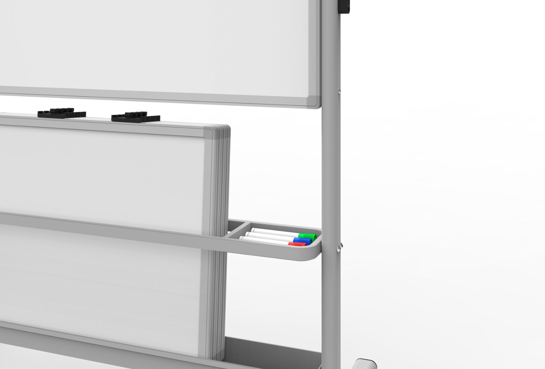 82"W x 76"H Mobile Whiteboard - Two-sided Magnetic Collaboration Station dry erase markerboard - Luxor COLLAB-STATION - SchoolOutlet