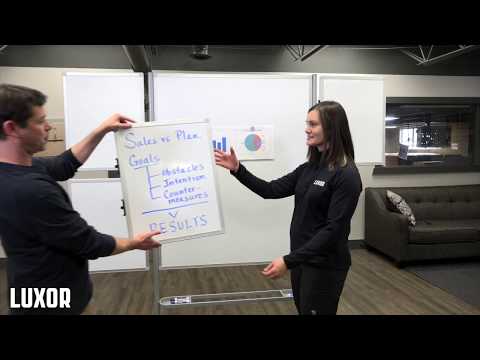 82"W x 76"H Mobile Whiteboard - Two-sided Magnetic Collaboration Station dry erase markerboard - Luxor COLLAB-STATION - SchoolOutlet