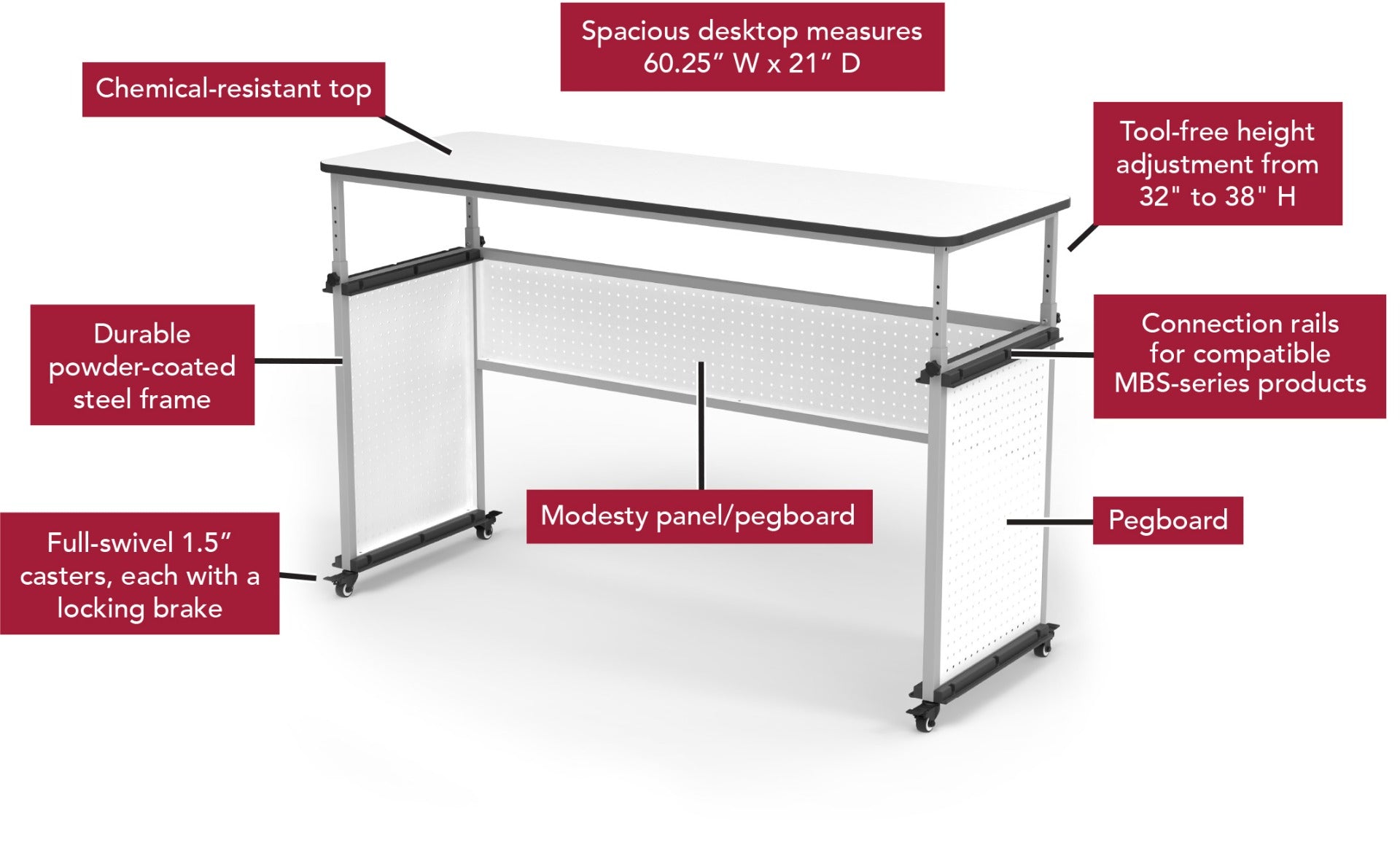 Luxor Modular Teacher Desk (LUX-DTTB002) - SchoolOutlet