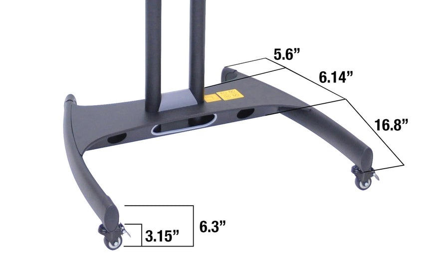 Luxor FP4000 Adjustable Height Large TV Mount designed for a 40" - 90" Flat Panel TV (Luxor LUX-FP4000) - SchoolOutlet