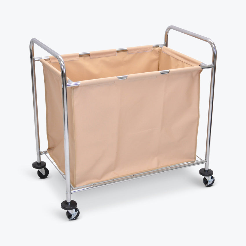 Luxor HL14 - Laundry Cart With Steel Frame & Canvas (Luxor LUX-HL14) - SchoolOutlet