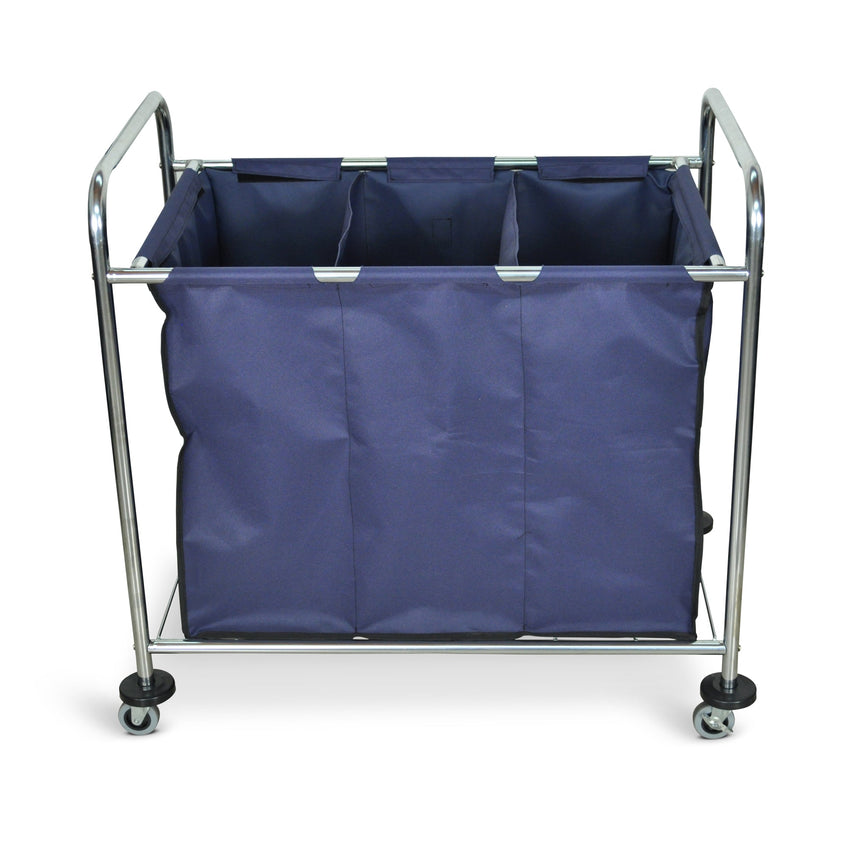 Luxor HL15 - Industrial Laundry Cart With Dividers (Luxor LUX-HL15) - SchoolOutlet