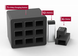 Luxor KBEP-12B6C9 Constant Use Bundle - KwikBoost EdgePower Desktop Charging Station System  (KBEP-12B6C9)