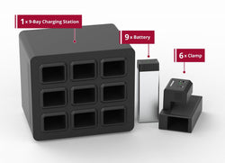 Luxor KBEP-9B6C9 Heavy Use Bundle - KwikBoost EdgePower Desktop Charging Station System  (KBEP-9B6C9)