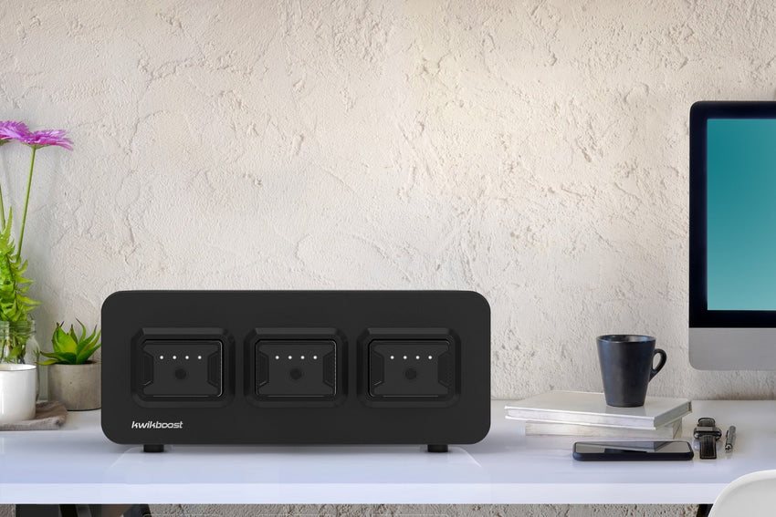 Luxor KBEP-BASE3 KwikBoost EdgePower 3-Bay Base Charging Station  (KBEP-BASE3) - SchoolOutlet