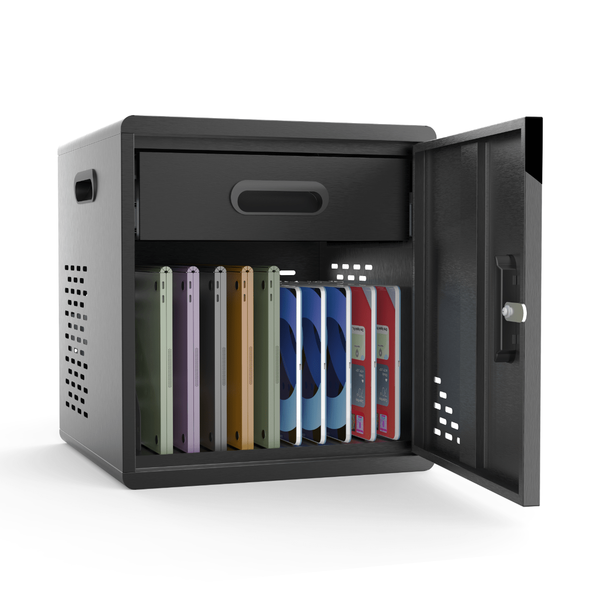Luxor LLMC10 10-Bay Modular Charging Cabinet - Locking Charging Station for iPad, Tablets, Chromebooks and thin Laptops - SchoolOutlet