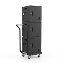 Luxor LLMC30SP 30-Device Modular Charging Cart - Locking Charging Station for iPad, Tablets, Chromebooks and thin Laptops, Assembled