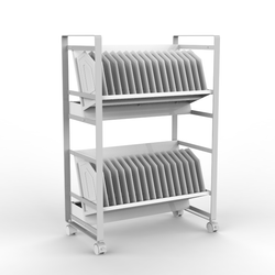 Luxor LOTM32 - 32-Bay Mobile Open Charging Cart, Ipads, Chromebook, Surface, Laptop