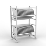Luxor LOTM32 - 32-Bay Mobile Open Charging Cart, Ipads, Chromebook, Surface, Laptop - SchoolOutlet