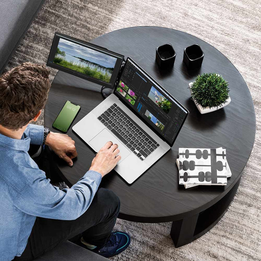 Luxor SideTrak Swivel Pro HD 13.3" Attachable Portable Monitor (Luxor LUX-LTTL131) - SchoolOutlet