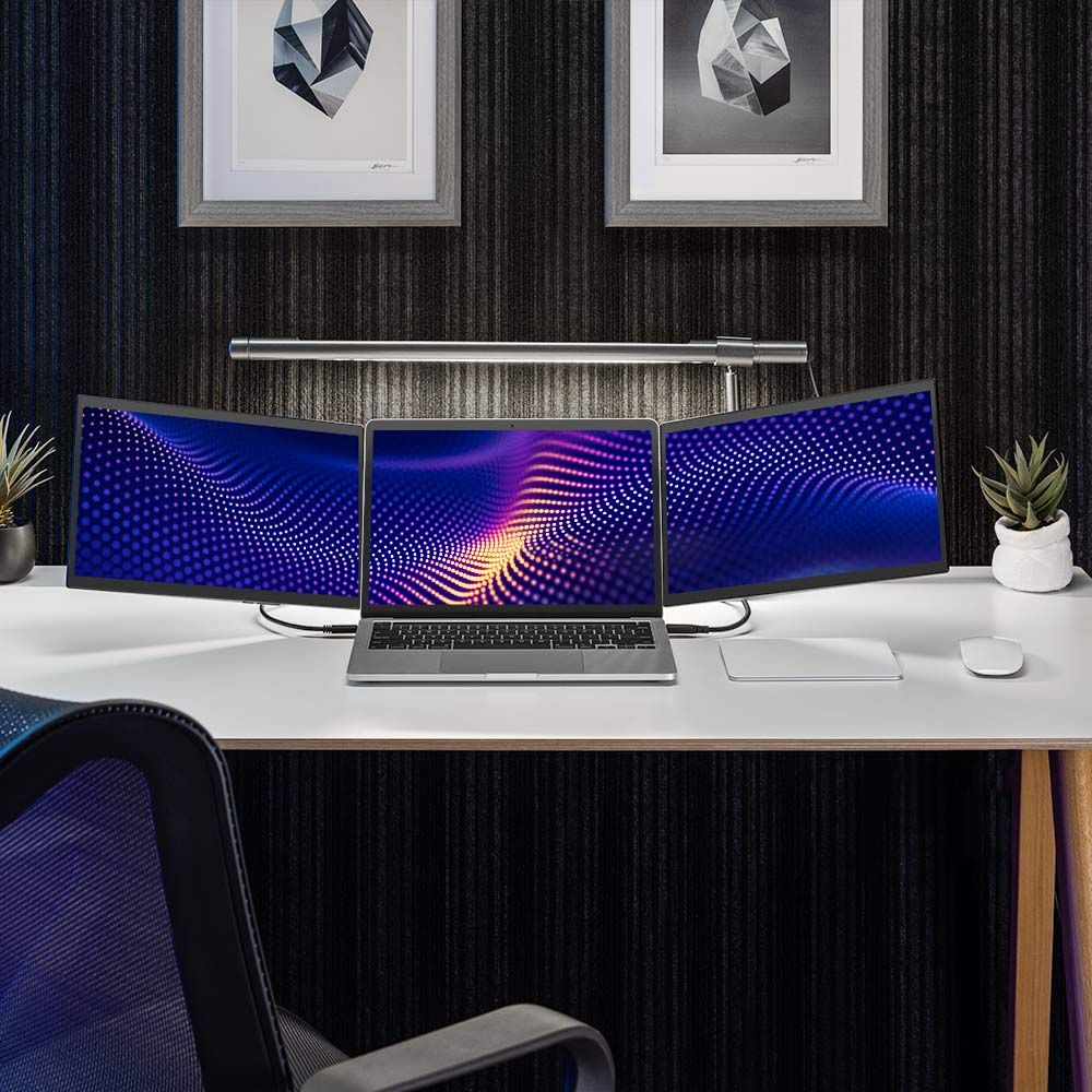 Luxor SideTrak Swivel Pro HD Triple 13.3" Attachable Portable Monitor (Luxor LUX-LTTL132) - SchoolOutlet