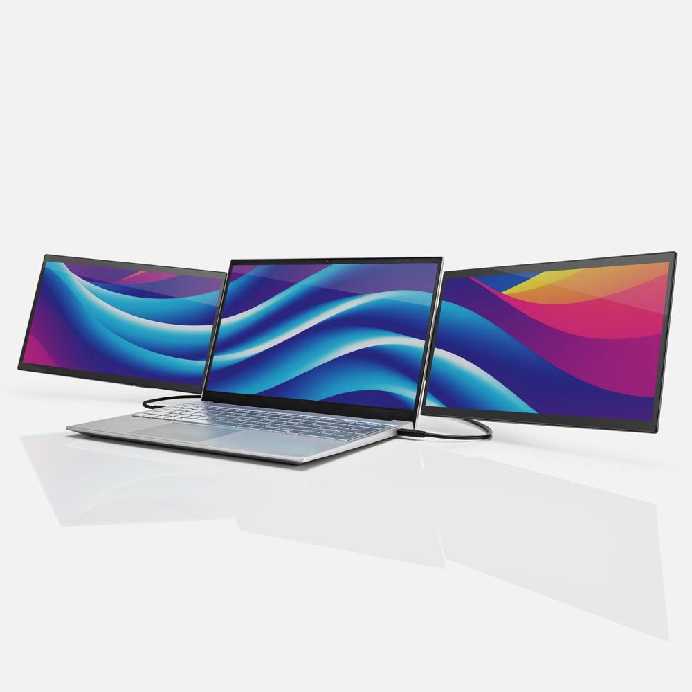 Luxor SideTrak Swivel Pro Touch Triple HD 13.3" Attachable Portable Monitor (Luxor LUX-LTTL134) - SchoolOutlet