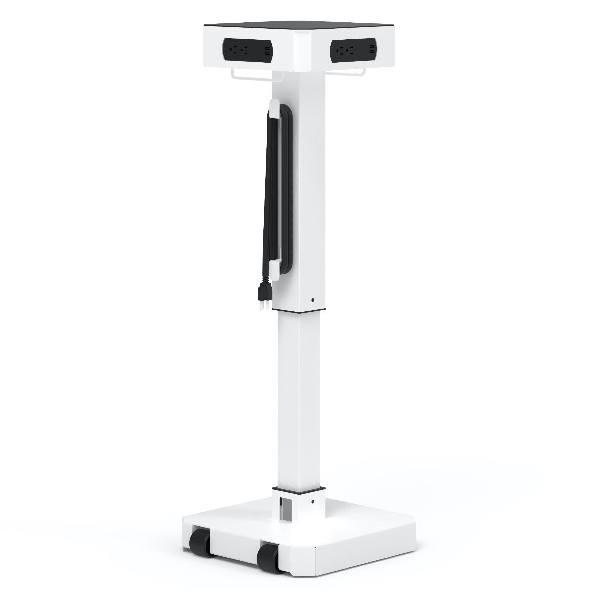 Luxor LuxPower Mobile AC and USB Charging Tower (Luxor LUX-LUXPWR-WH) - SchoolOutlet