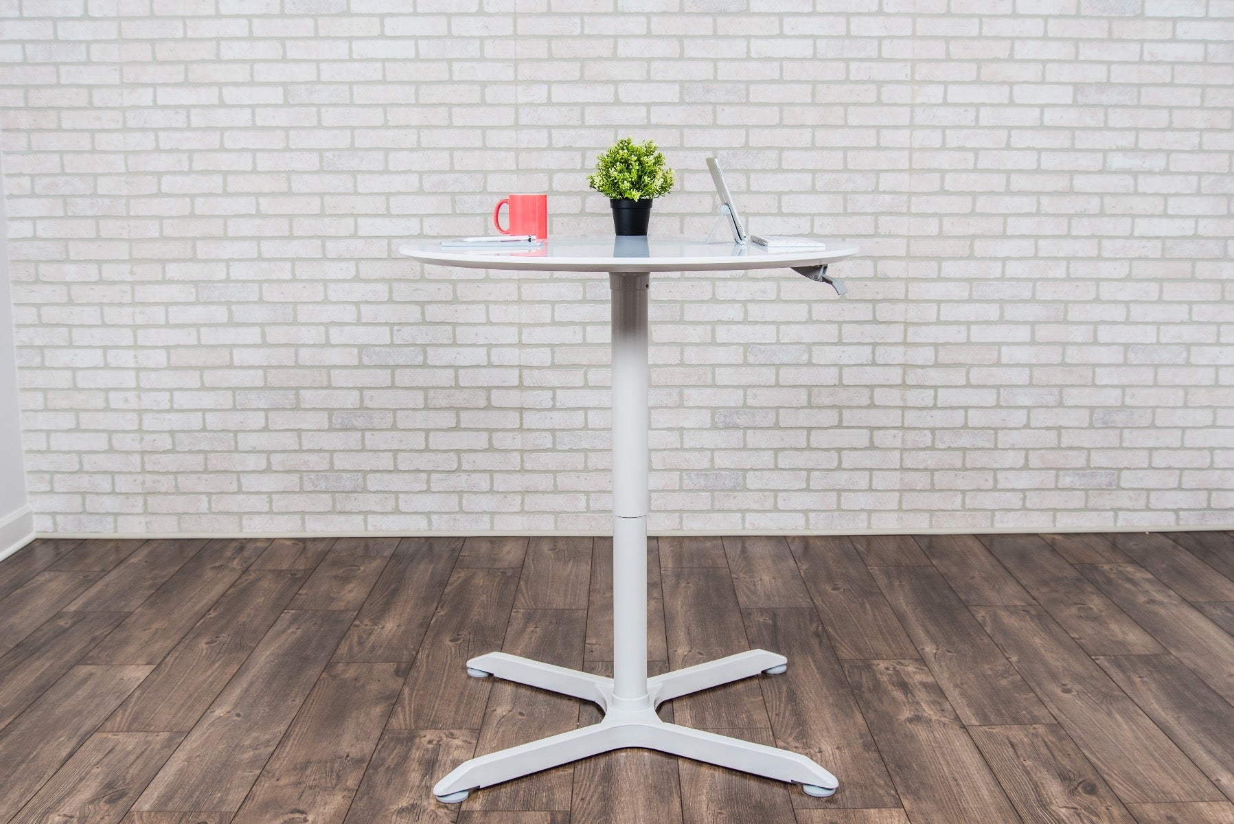 Luxor LX-PNADJ-32RD - 32" Pneumatic Height Adjustable Round Caffee Table (LUX-LX-PNADJ-32RD) - SchoolOutlet