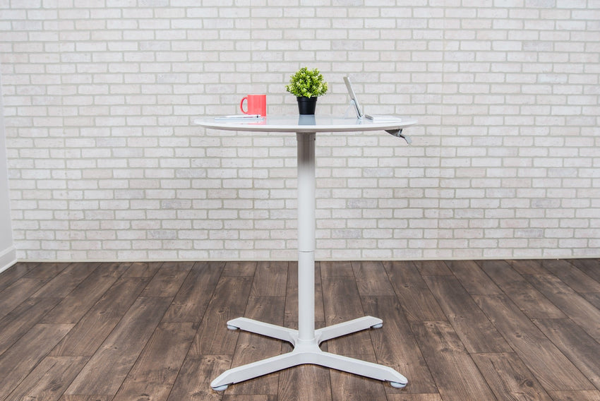 Luxor LX-PNADJ-32RD - 32" Pneumatic Height Adjustable Round Caffee Table (LUX-LX-PNADJ-32RD) - SchoolOutlet
