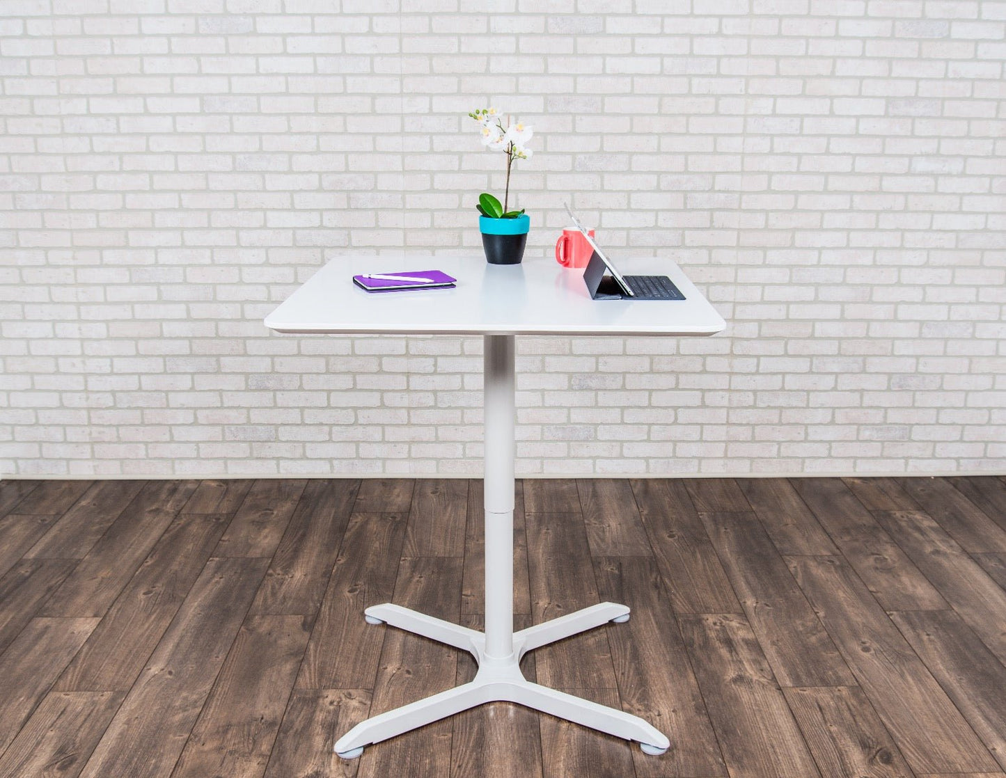 Luxor LX-PNADJ-32SQ - 32" Pneumatic Height Adjustable Square Caffee Table (LUX-LX-PNADJ-32SQ) - SchoolOutlet
