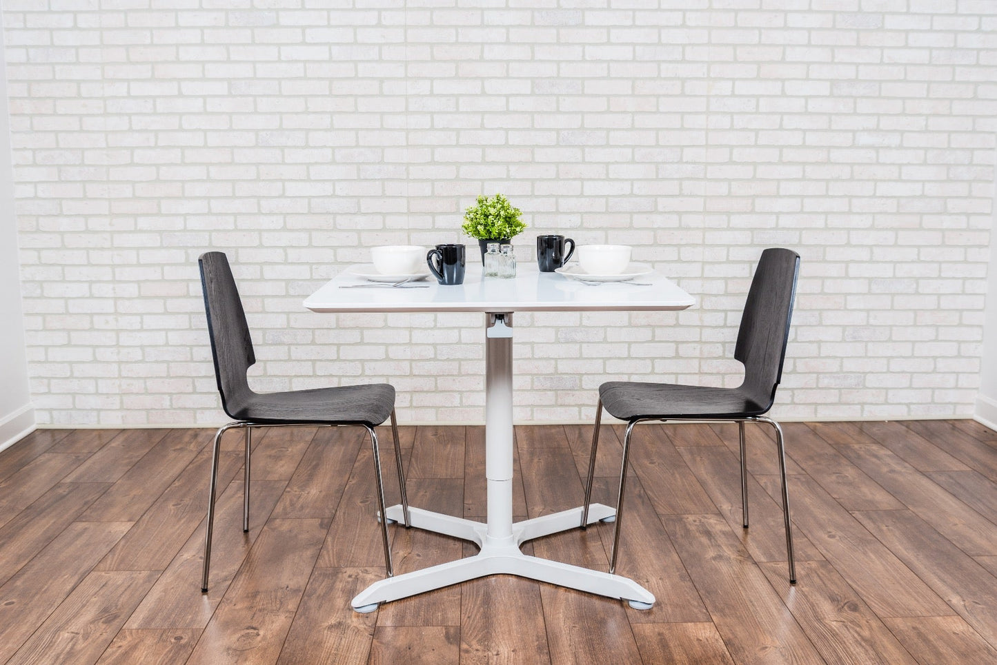 Luxor LX-PNADJ-32SQ - 32" Pneumatic Height Adjustable Square Caffee Table (LUX-LX-PNADJ-32SQ) - SchoolOutlet