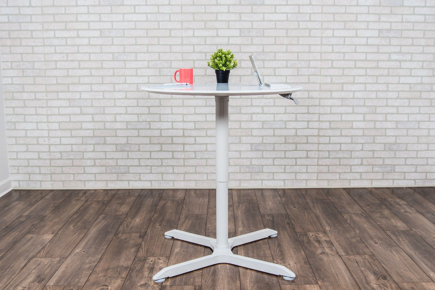 Luxor LX-PNADJ-36RD - 36" Pneumatic Height Adjustable Round Caffee Table (LUX-LX-PNADJ-36RD) - SchoolOutlet