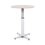 Luxor LX-PNADJ-ROUND Pneumatic Adjustable Round Pedestal Table (Luxor LX-PNADJ-ROUND) - SchoolOutlet