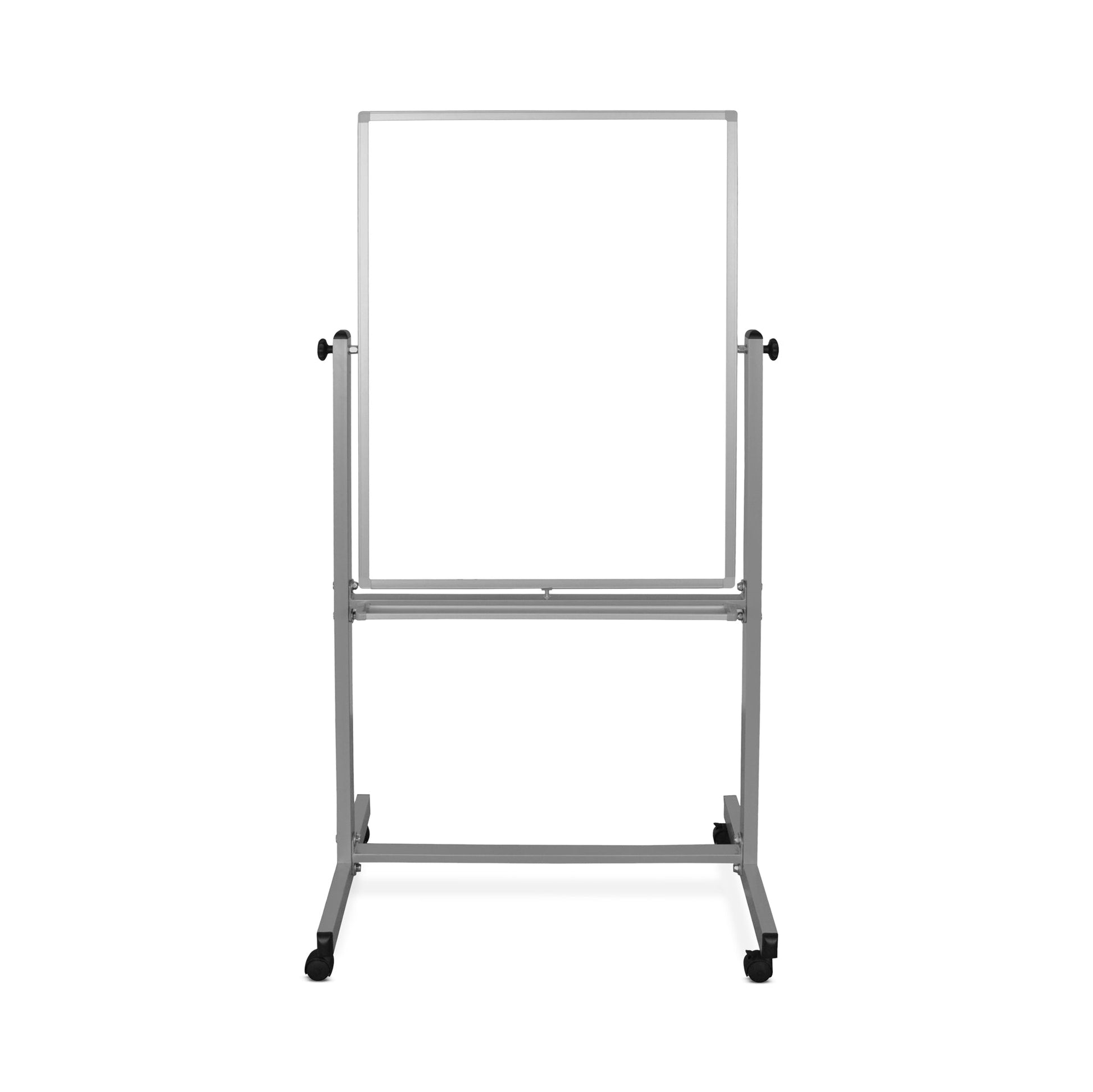 30"W x 40"H Mobile Whiteboard - Double-sided Magnetic dry erase markerboard - Luxor MB3040WW - SchoolOutlet